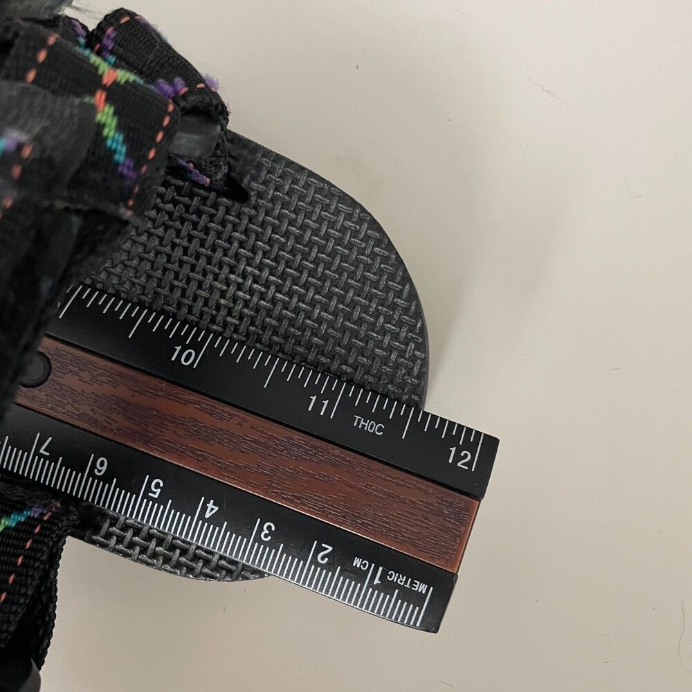 Vintage Teva Hurricane Sandals Mens Size 12 Est.Black Blue Hiking Adjustable USA - Picture 10 of 12